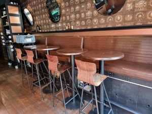 Seating inside at New Vegas in Haarlem