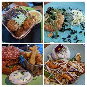 Bitterballen, Tartar, Burger, Shrimp-a-like at New Vegas in Haarlem