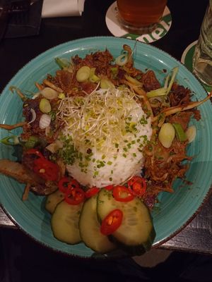 Rendang, tasty but portion was too small at New Vegas in Haarlem