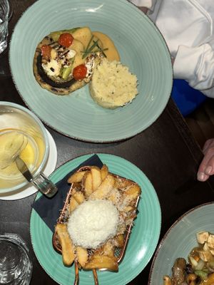 Celeriac steak with fries and truffle sauce   at New Vegas in Haarlem