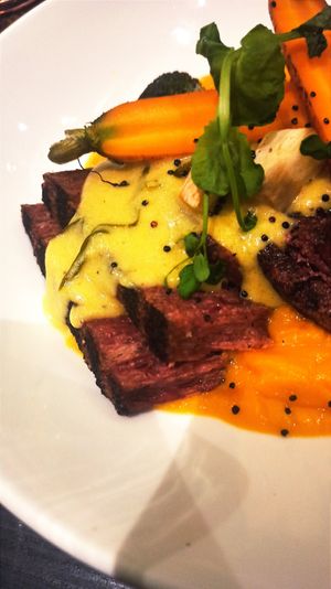 3D printed steak (detail) at New Vegas in Haarlem