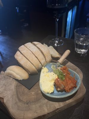 Bread w/ kimchi and butter  at New Vegas in Haarlem