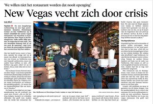 Local newspaper article at New Vegas in Haarlem
