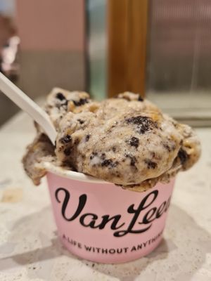 Cookie and cream at Van Leeuwen Ice Cream - Rock Center in New York City