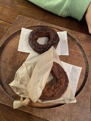 Chai and brown sugar donuts  at Monsoon Donuts in Maebashi