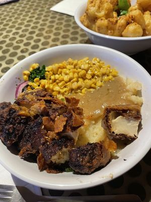 Up close crispy tofu goodness  at Sputnik in Denver