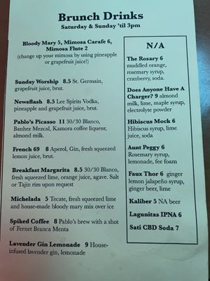 Menu 3  at Sputnik in Denver