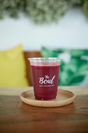 Detoxifier juice! (Beetroot, Celery, Carrot, Ginger, Red Apple) at Hosay Bowl in Phuket