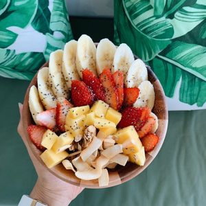 First Love
(Acai berry, banana, strawberry, Mango, coconut chips, homemade granola, chia seed) at Hosay Bowl in Phuket