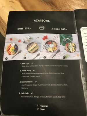 Acai bowls. Can also choose your own   at Hosay Bowl in Phuket