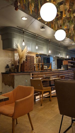 Interior of Tsumugu Cafe at Tsumugu Cafe in Tokyo