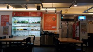 Interior of location, seating space and self-service corner at Sonogong Maratang 손오공 마라탕 - Seogyo in Seoul