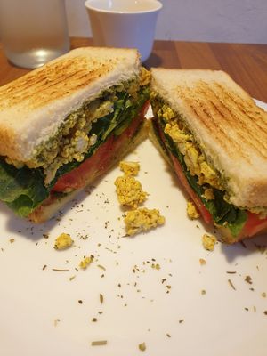 pesto sandwich at This World is a Playground - 이 세계는 놀이터예요 in Seoul