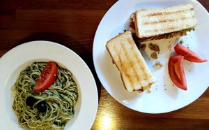 Pasta and sandwich at This World is a Playground - 이 세계는 놀이터예요 in Seoul