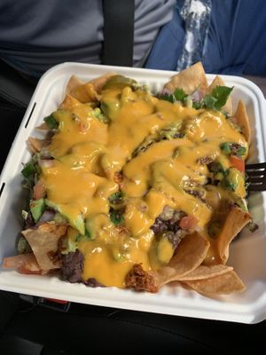Vegan nachos. Delicious   at Vegan Avenue in San Antonio