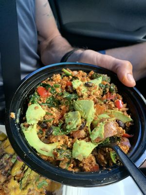 Mexican hash bowl. Very solid   at Vegan Avenue in San Antonio