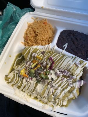 Enchilada plata. Phenomenal   at Vegan Avenue in San Antonio