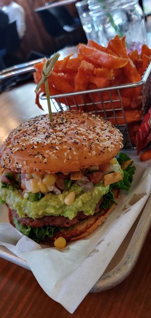 Delicious bugers at Vegan Avenue in San Antonio