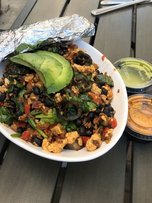 Mexican Hash - sauces are amazing! at Vegan Avenue in San Antonio