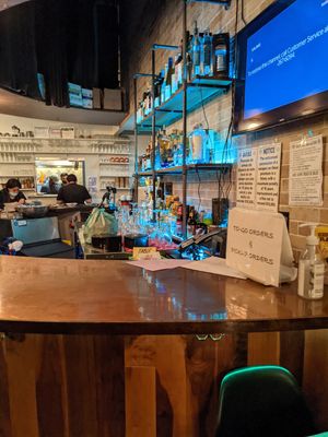 The bar at Vegan Avenue in San Antonio