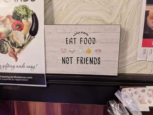 Vegan signs to confirm you're in the right place :) at Vegan Avenue in San Antonio