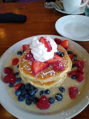 Tres de leche pancakes at Vegan Avenue in San Antonio