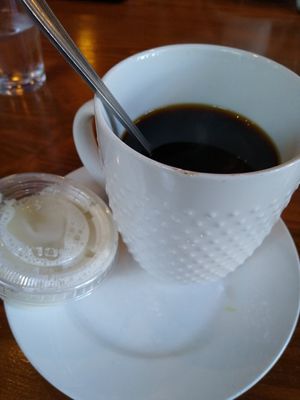 Coffee and oatmilk at Vegan Avenue in San Antonio