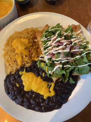 Sweet potato flautas at Vegan Avenue in San Antonio