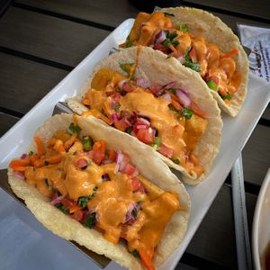 Baja “fish” tacos at Vegan Avenue in San Antonio