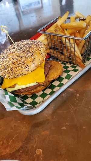 Vegan breakfast sandwich at Vegan Avenue in San Antonio