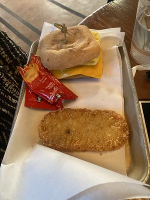 Maple “sausage" biscuit at Vegan Avenue in San Antonio