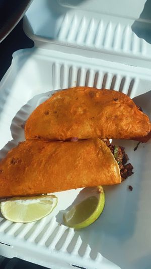 Best vegan cheese I’ve had so far in these birria tacos  at Vegan Avenue in San Antonio