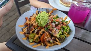 Veggie rice bowl 🤤 at Vegan Avenue in San Antonio