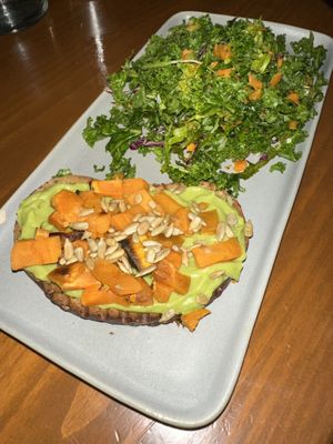 Avocado toast  at Vegan Avenue in San Antonio