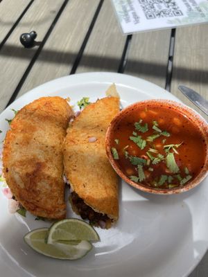 BIRRIA QUESADILLAS  at Vegan Avenue in San Antonio