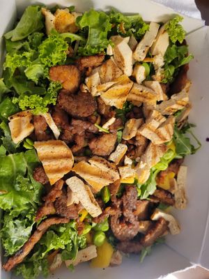 Asian Kale Salad. Fresh, tasty, big portion. at Vegan Avenue in San Antonio