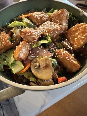 Orange Chiken Bowl   at Vegan Avenue in San Antonio