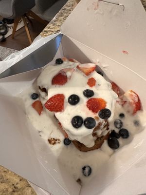 Berry French toast to-goo  at Vegan Avenue in San Antonio