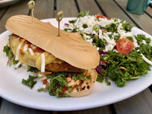 Chick’n Parm Hero  at Vegan Avenue in San Antonio