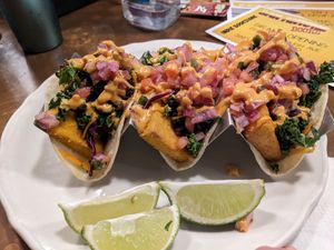 Baja tacos at Vegan Avenue in San Antonio