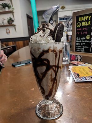 Cookies and cream milkshake at Vegan Avenue in San Antonio