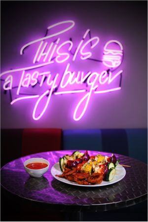 This is a Tasty burger at Jack Rabbit in Poznan