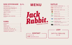 #menu/napoje at Jack Rabbit in Poznan