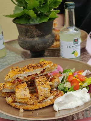 Grilled sandwich - delicious at Vegano's in Uppsala