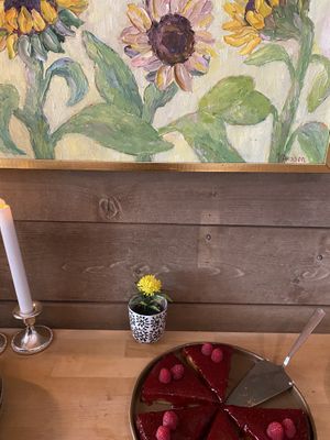 Cake selection  at Vegano's in Uppsala