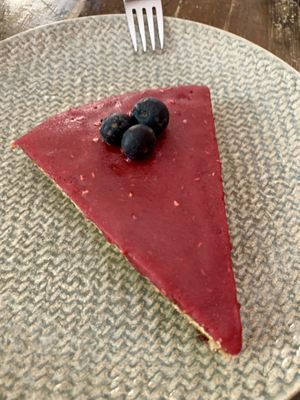 Raspberry almond cake 😍  at Vegano's in Uppsala