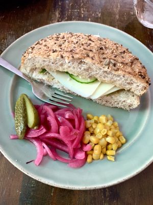 Grilled sandwich at Vegano's in Uppsala