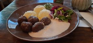 Köttbulla at Vegano's in Uppsala