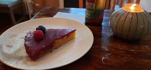 Cake at Vegano's in Uppsala