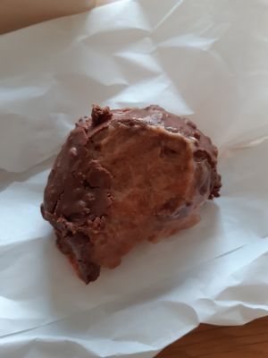 Salted caramel ball at Vegano's in Uppsala